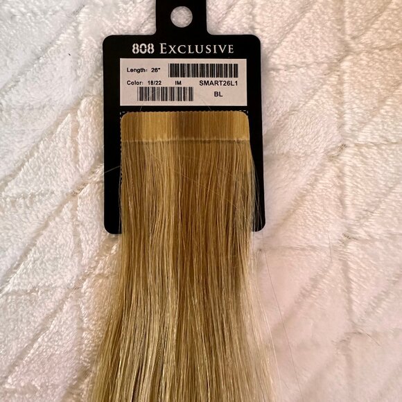 ~ NEW~ FIVE (5) packs of 26" ash blonde tape-in hair extensions - Picture 4 of 8